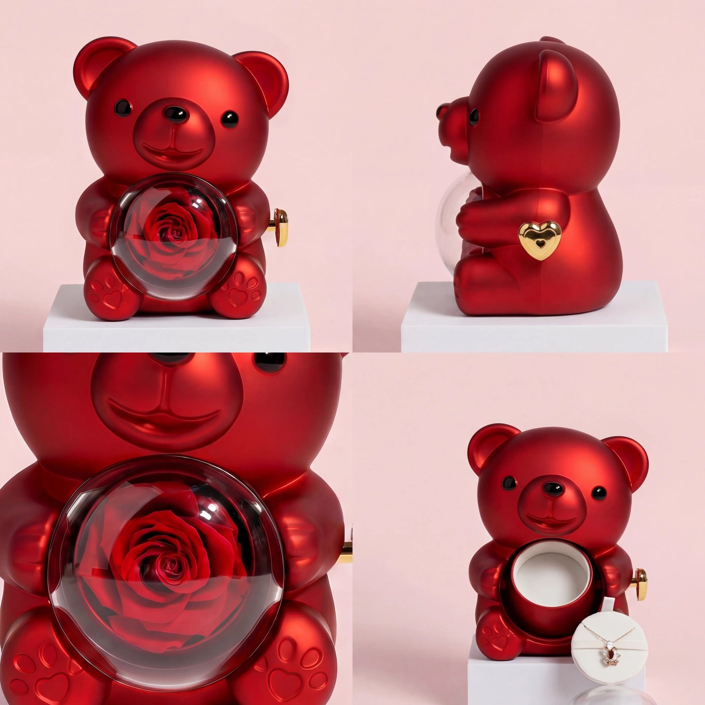 Rose Bear Gift Box - Luxury Valentine's Gift UAE