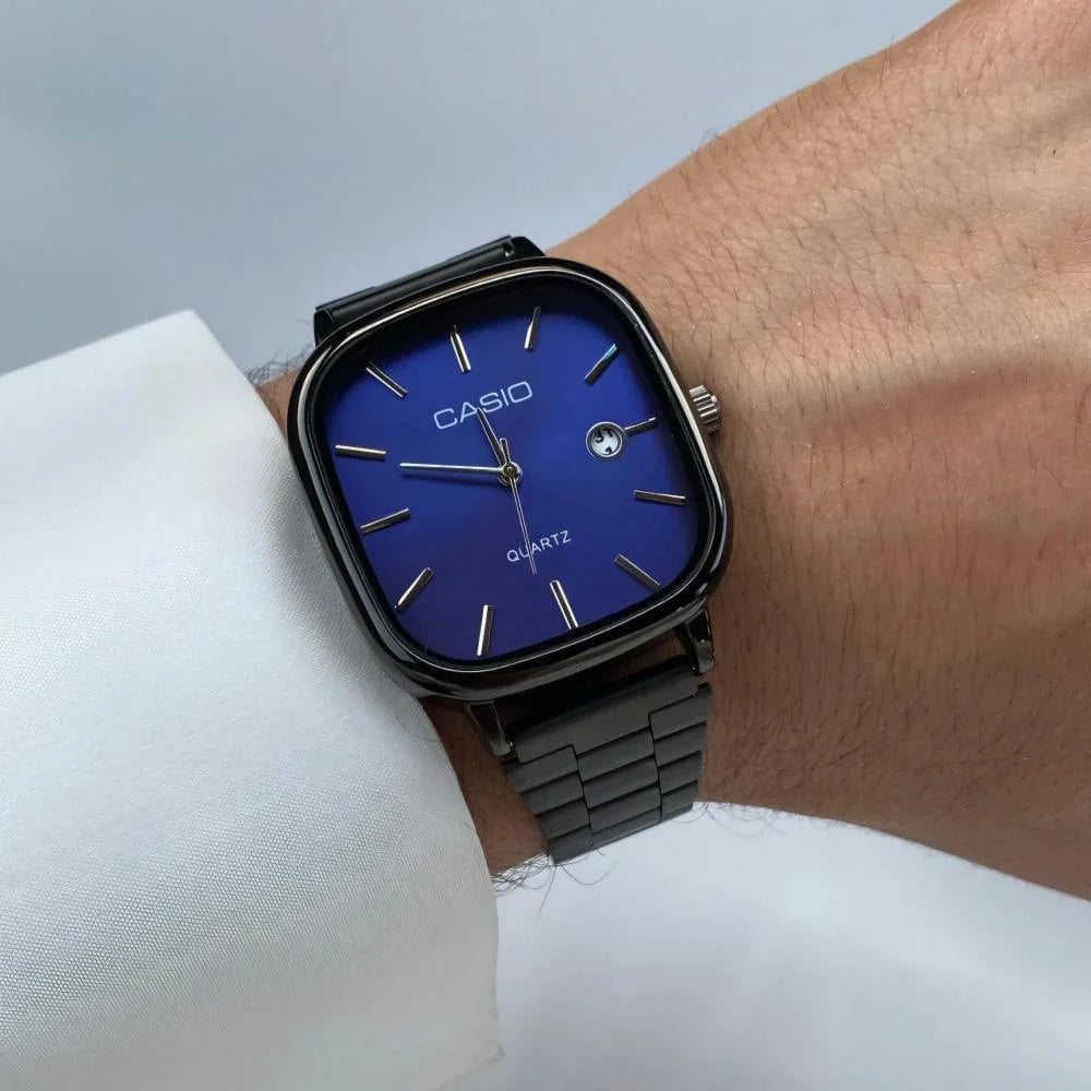 Casio Black chain blue dial (Copy)