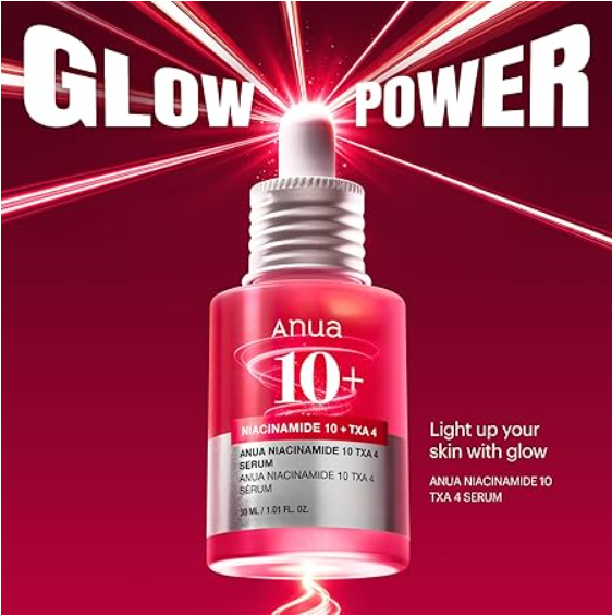 ANUA 10% Niacinamide+ 4% TXA Serum, Ceramide, Hyaluronic Acid, Tranexamic Acid, Vitamin B12 Natural color, Korean Glass Skin