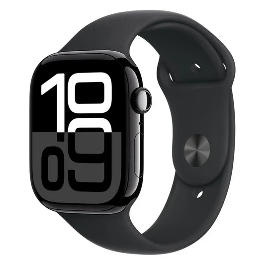 Apple Logo Watch Series 10 – GPS, 46mm, Jet Black, Sport Band
