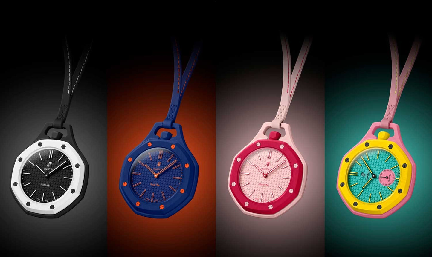 Quality Newest Compatible AP for Royal X Swatch Joint-edition Royal Pop Pocket Watch