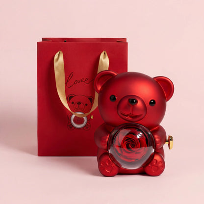 Rose Bear Gift Box - Luxury Valentine's Gift UAE