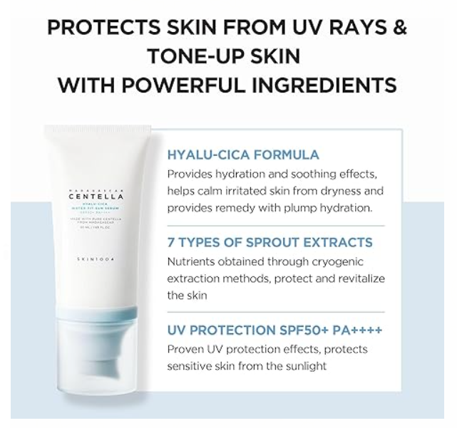 SKIN1004 Madagascar Centella Hyalu-Cica Water-Fit Sun Serum 50ml