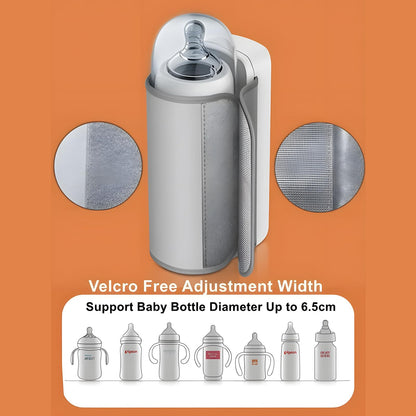 Portable Wireless Rechargeable Baby Bottle Warmer USB Charging And Heating Bag Portable Constant Temperature Milk Warmer Universal Bottle Insulation Sleeve