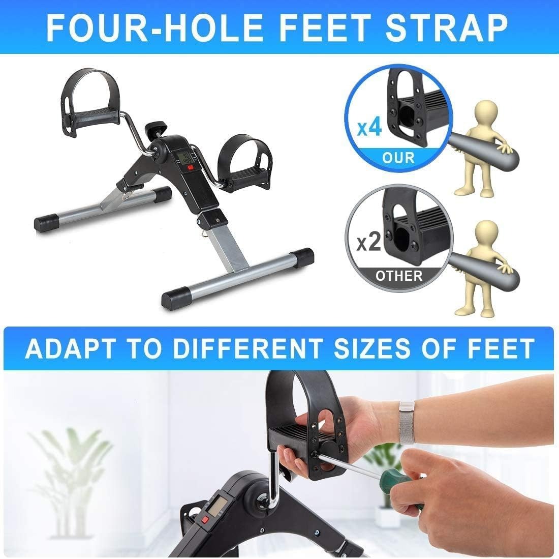 Arm & Leg Mini Exercise Bike – Portable Pedal Exerciser