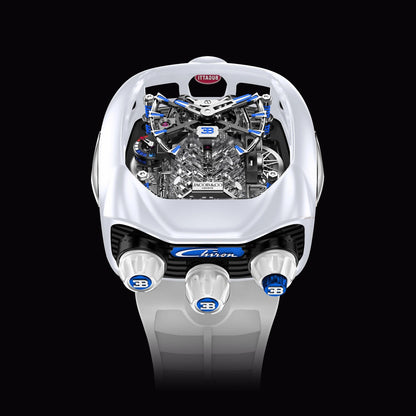 Jacob & Co. Bugatti Chiron Tourbillon علبة من التيتانيوم الأسود DLC | تحفة مستوحاة من عالم الهايبركار بأقصى درجات الفخامة والدقة**